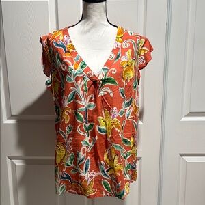 NWT Rachel Rachel Roy Floral V-Neck Women’s Top